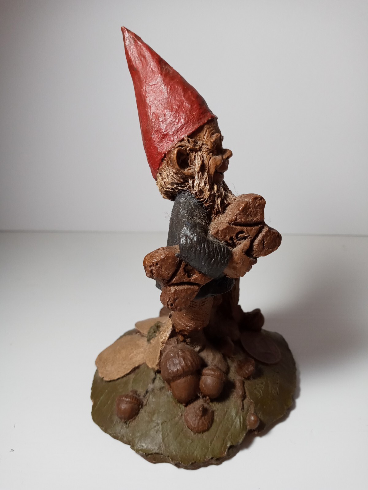 Tom Clark Gnome Named Doug with Dog Bone # 1045 Approx. 5 1/2 Inches Tall