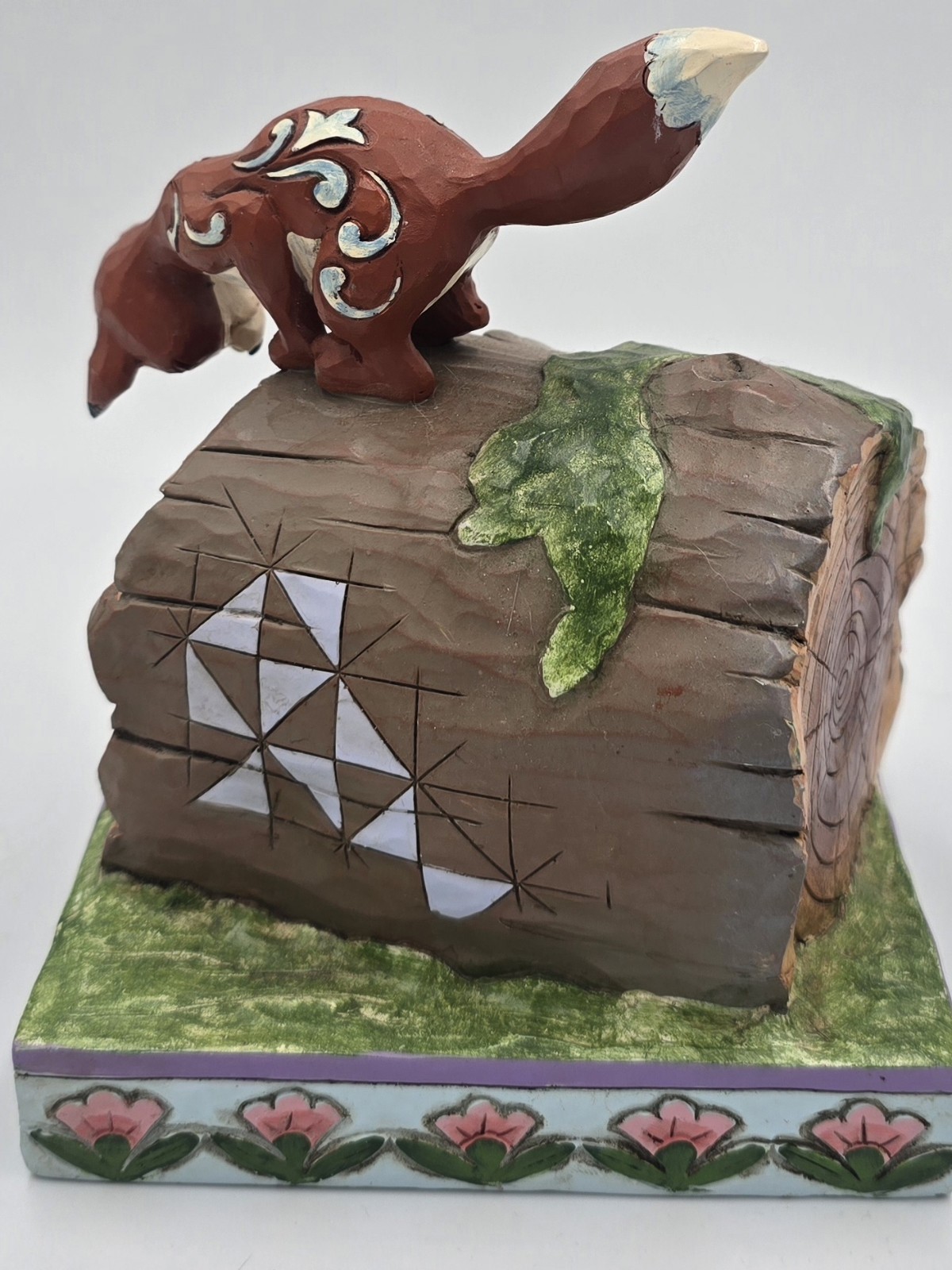 Jim Shore Disney Traditions Fox and the Hound on Log Figurine 6008077 BNWT
