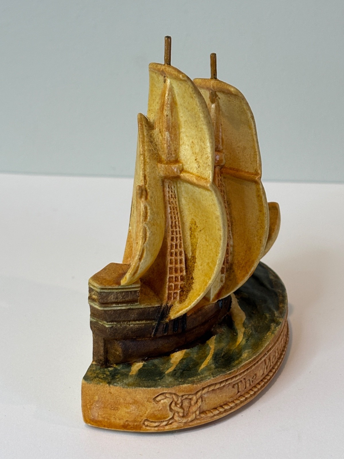Vintage Sebastian Miniatures The Mayflower Ship Figurine PW Baston Box Rockport