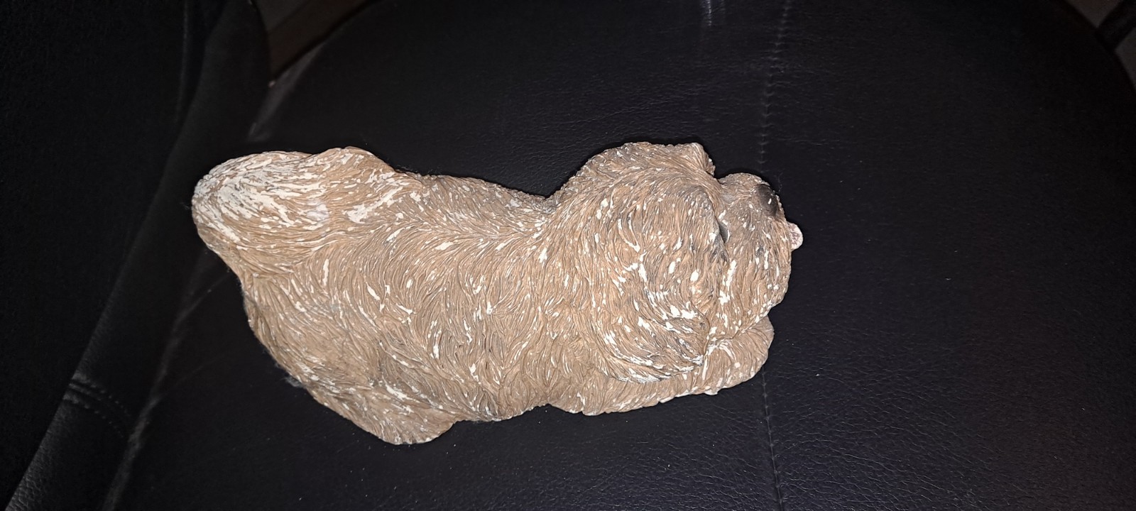 Vintage Sandra Brue Dog Figurine, Sandicast Statue Snuggles Collection