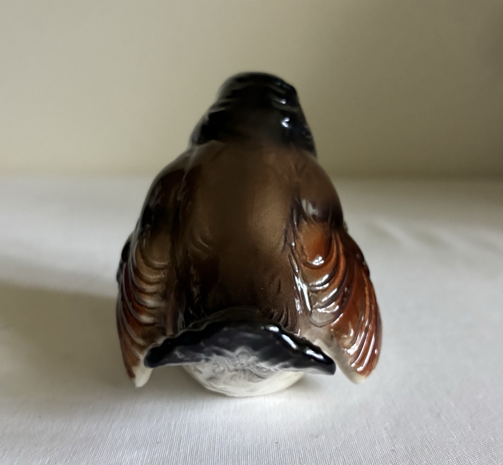 Vintage GOEBEL Blue Brown Sparrow Bird Porcelain Figurine W. Germany CV74