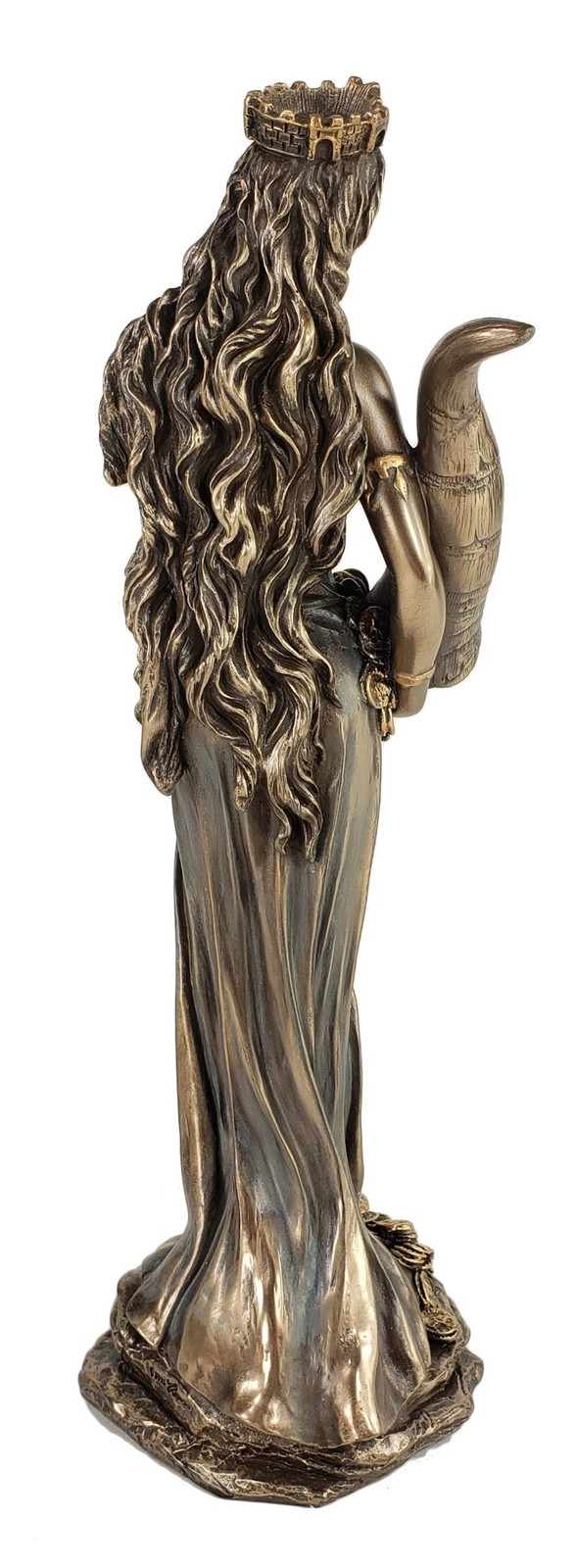 11″ Blind Fortuna Roman goddess of Fortune & Luck Statue Bronze Finish