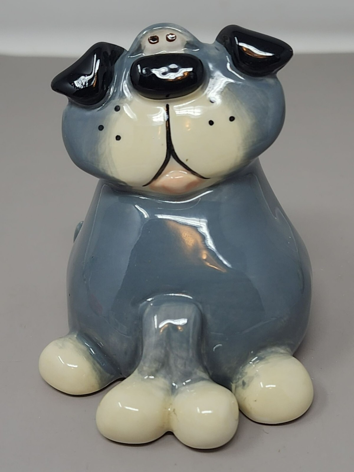 Vintage Douglas Russ Signed Berrie Porcelain Dog Kitchy Unique