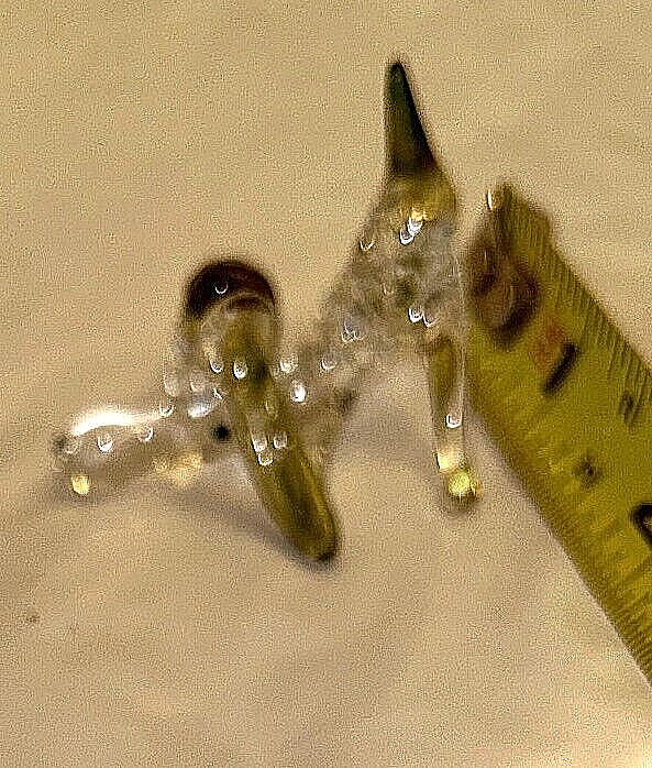 Hand Blown Glass Dog Bloodhound Figurine 2 inches