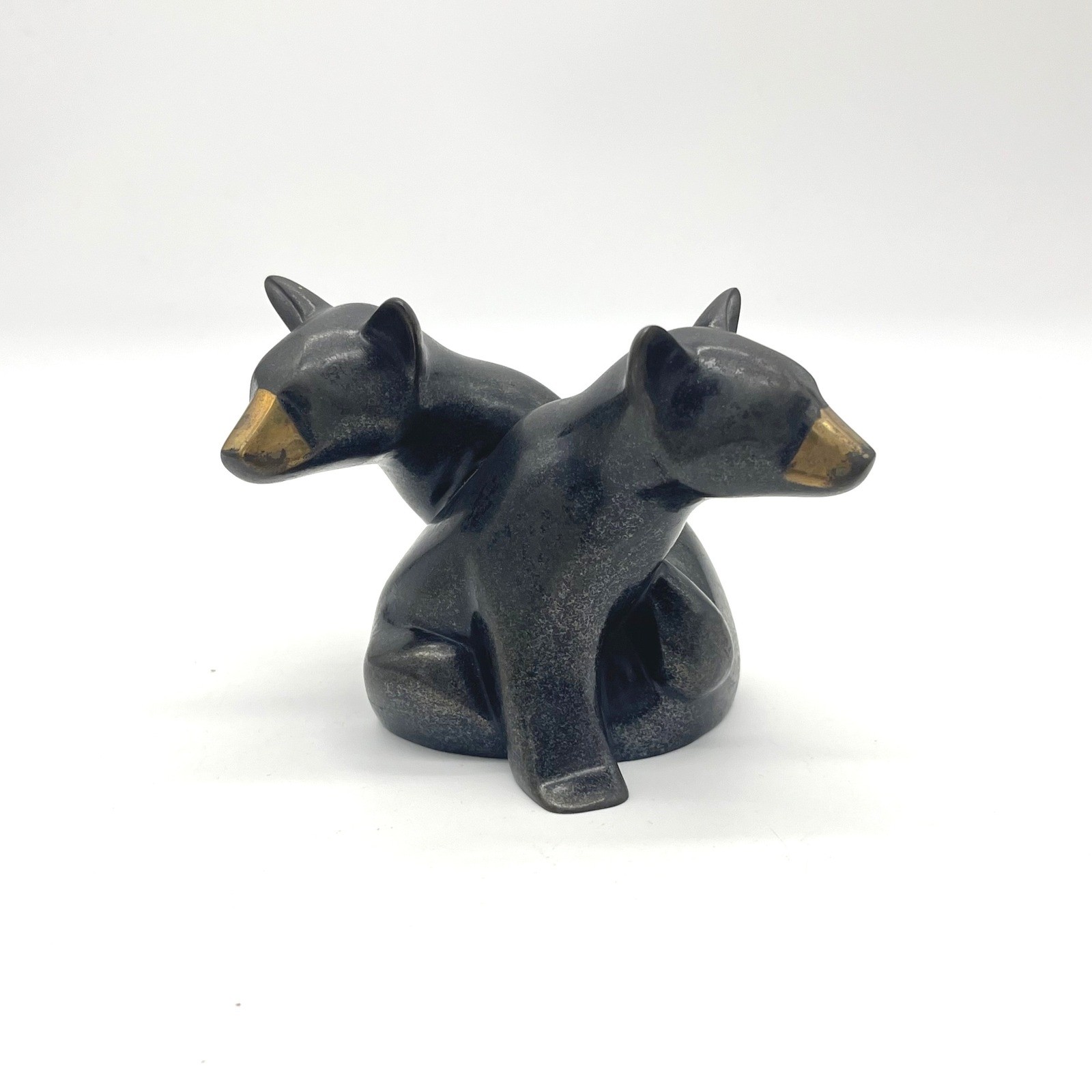 Ryan 1991 Limited Edition Bronze Bears Sculpture Figurine 437/750 Minimalist