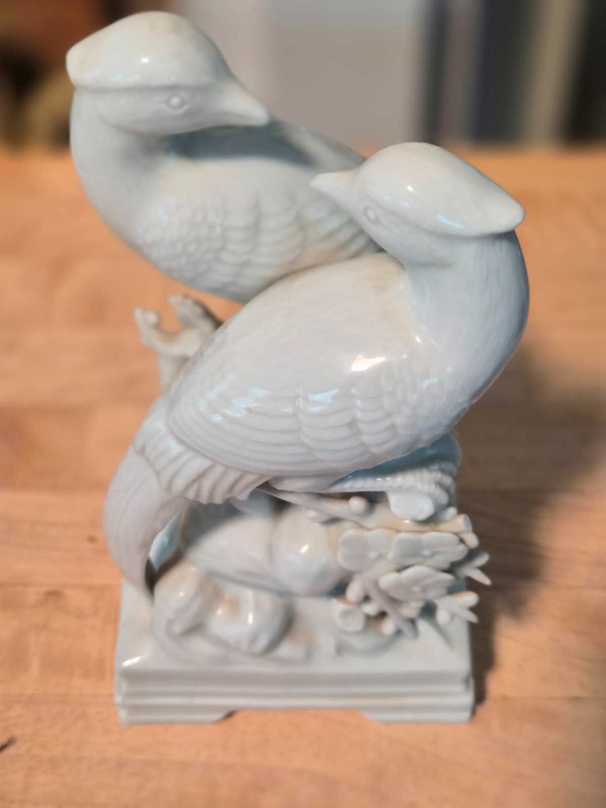 1970s Fitz and Floyd “Birds and Flowers” Blanc de Chine porcelain figurine