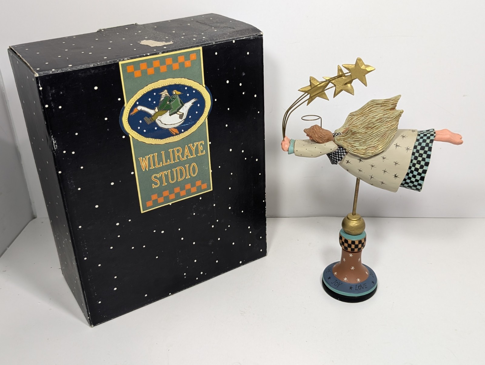 Williraye Studio WW2231 “The Millennium Angel” Figurine Folk 1999 Handcrafted