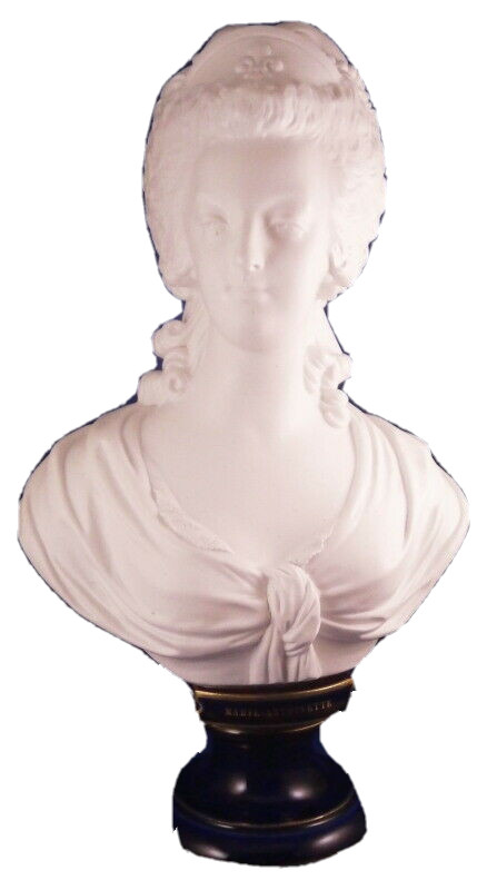 Antique 19thC Sevres Porcelain Bust Marie Antoinette Porzellan Bueste French