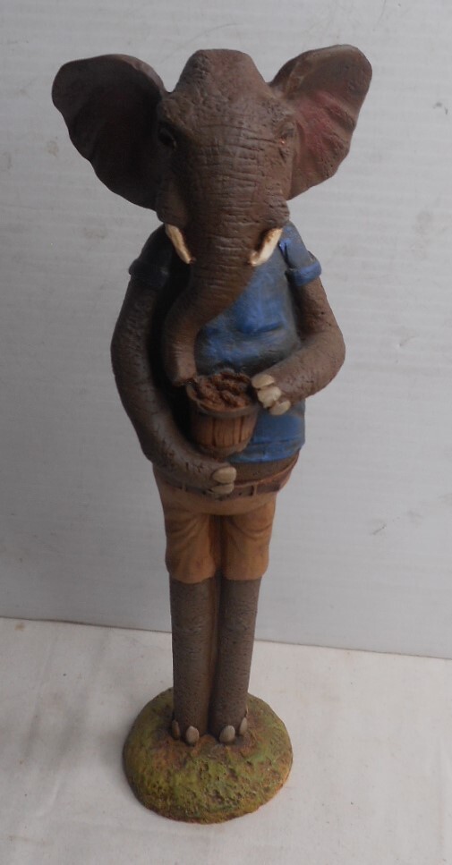 Jim Shore Pencil Elephant Figurine Skinny Folk Art Vintage 10-1/4″ H x 3-1/4″ W