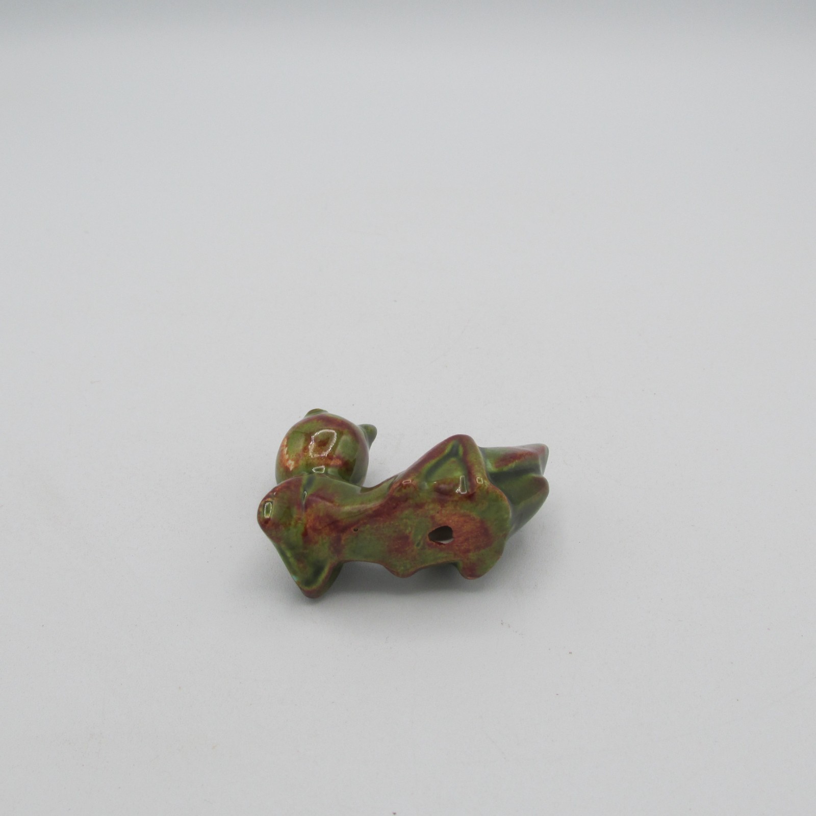 Mid Century Modern Ceramic Grasshopper Lucky Cricket Figurine Pair Kitschy