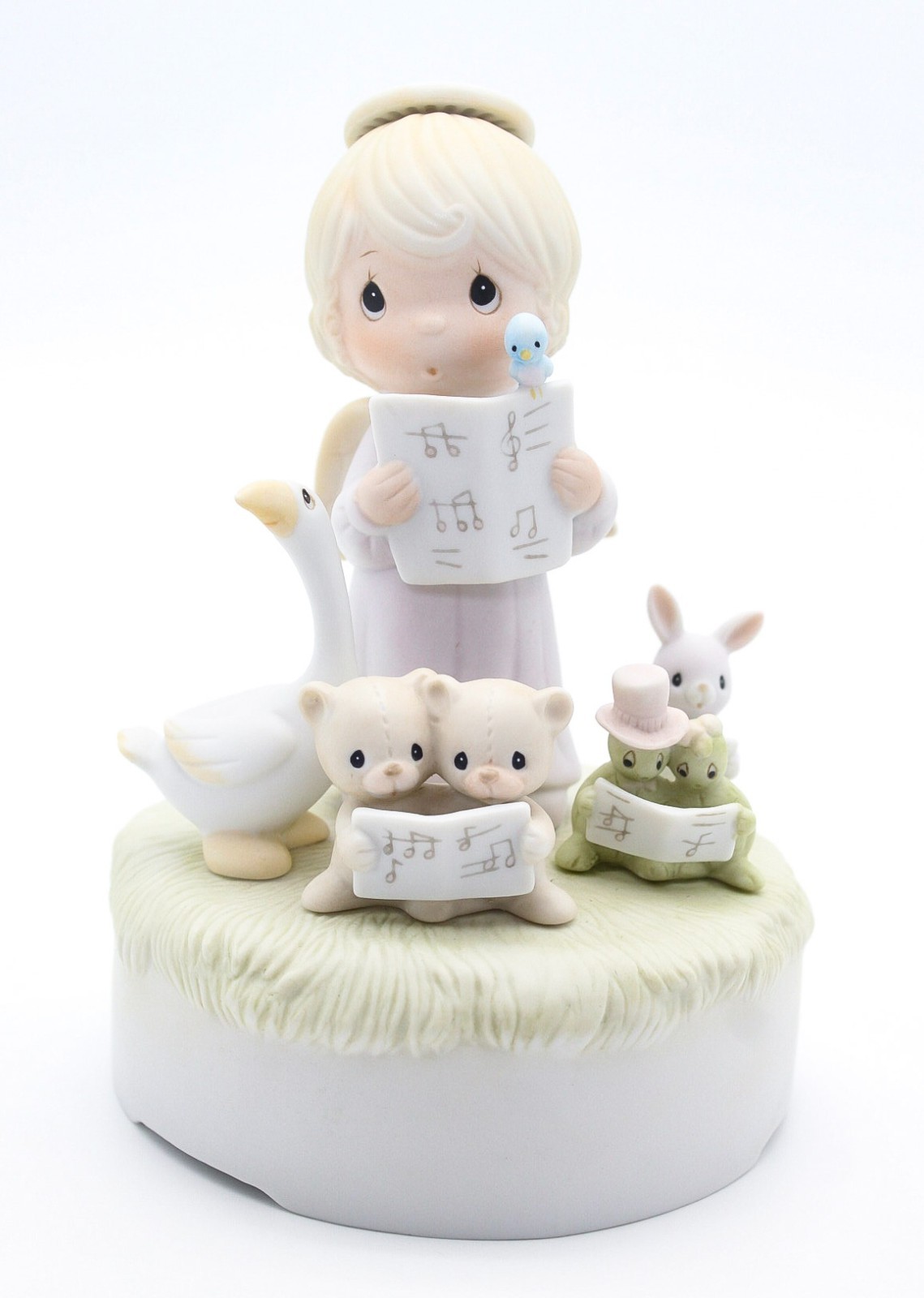 Precious Moments Let Heaven And Nature Sing Porcelain Musical Figurine 1982