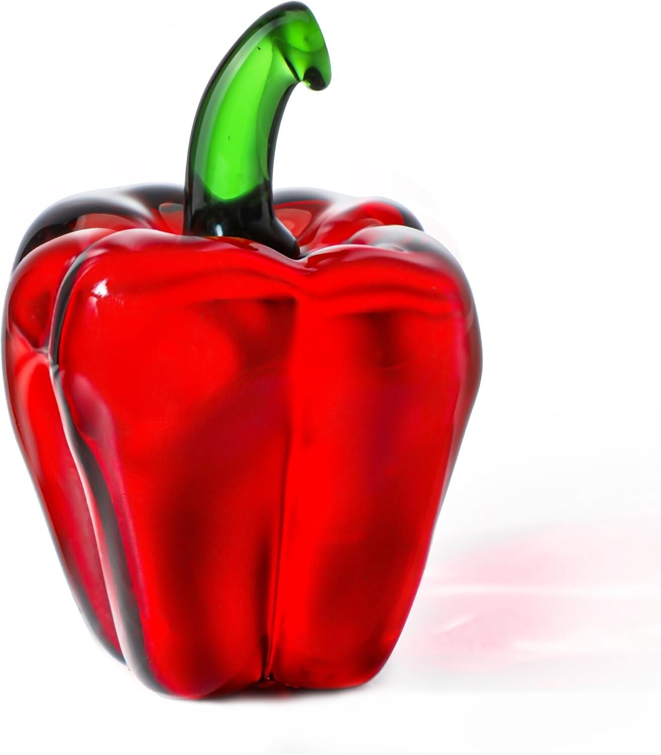 Mini Glass Hot Chili Figurine Crystal Fruit&Vegetable 1.8 x 1.8 x 2.6 in