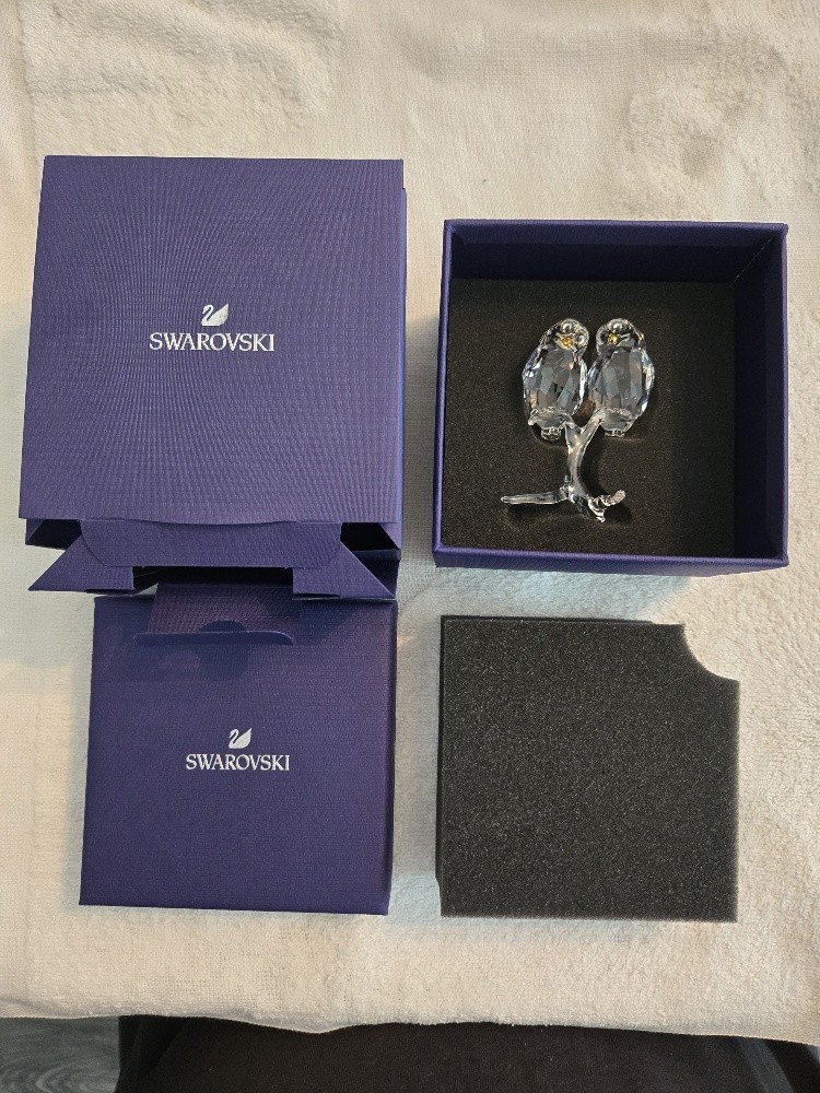 Swarovski Clear Crystal Owl Figurine – Animals Theme Adults – Boxed w/ Box