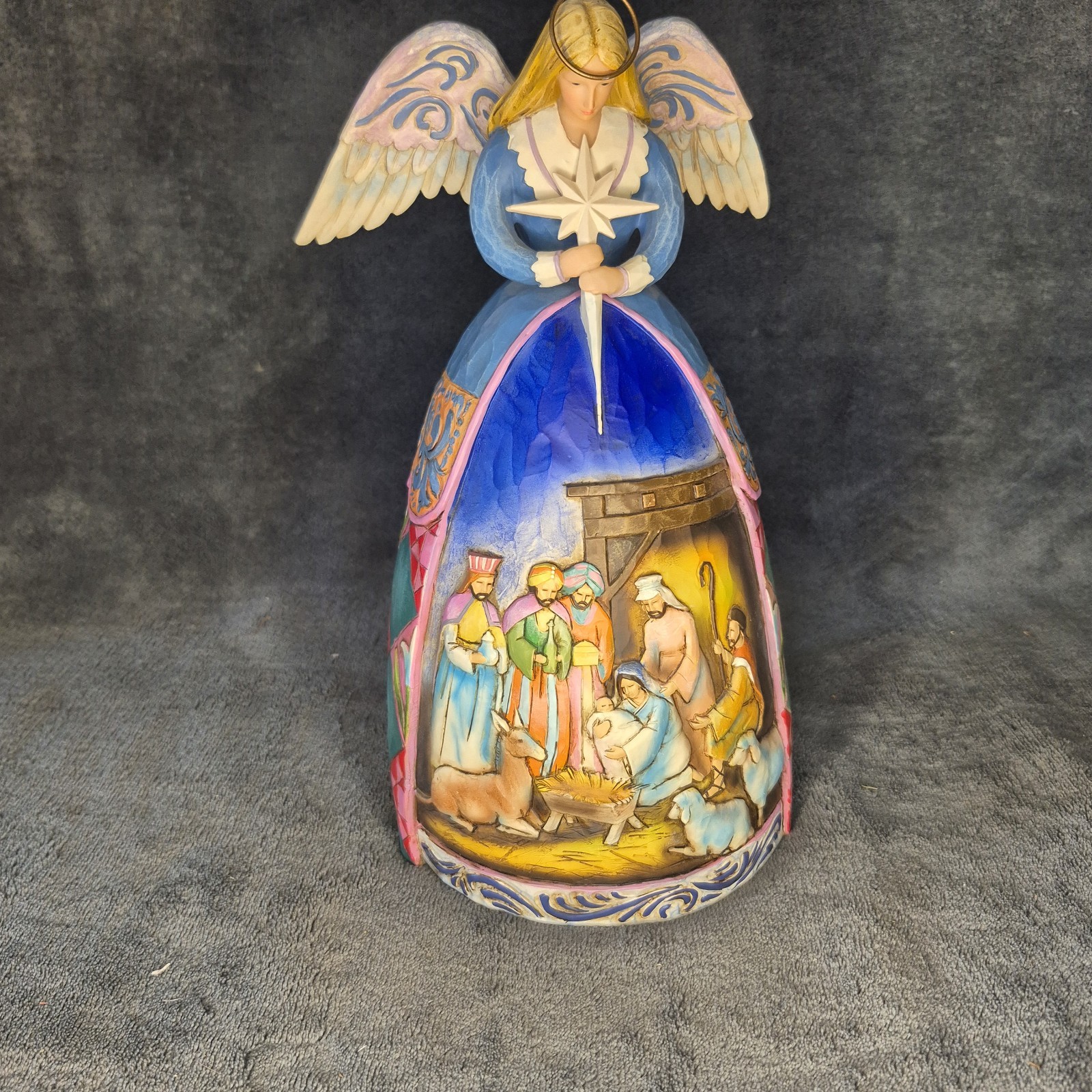 Jim Shore A Star Shall Guide Us Angel Nativity Scene Gown 2005 C4003273