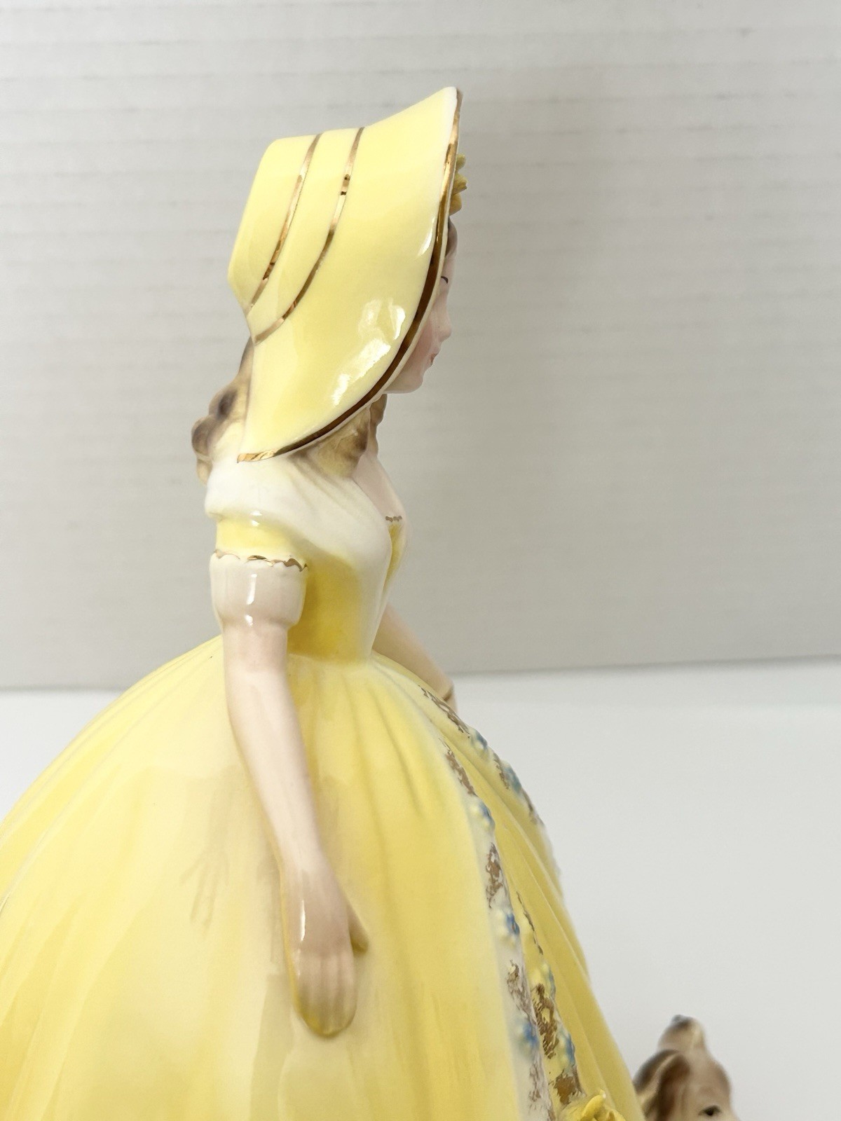 Josef Originals Elegant Ladies Series First Date Figurine Puppy Dog Large 8 3/4”