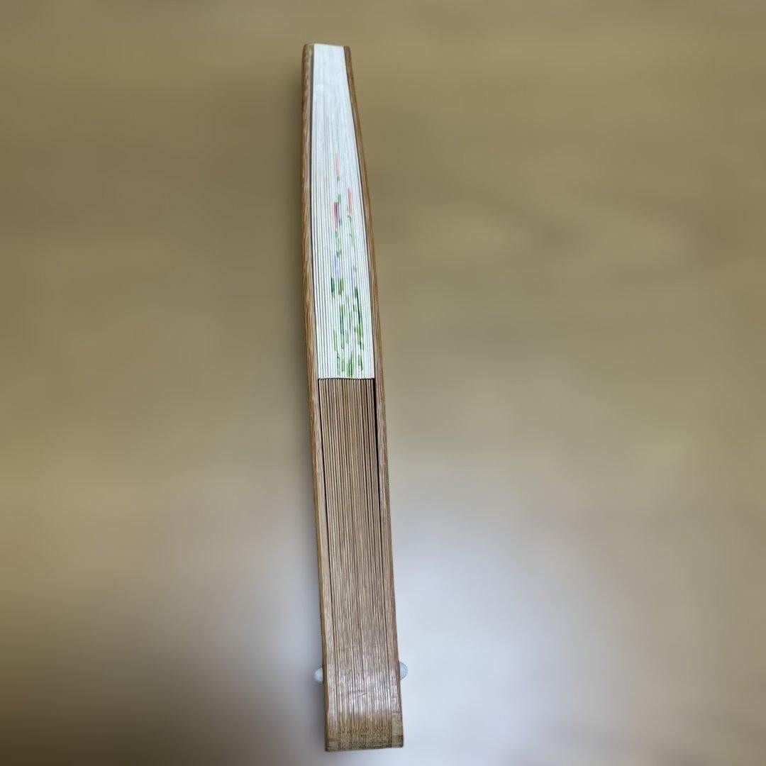 Kimonogirl Fan Fan Holder with Sakura & Rabbit Pattern 19.5cm Bamboo Fan
