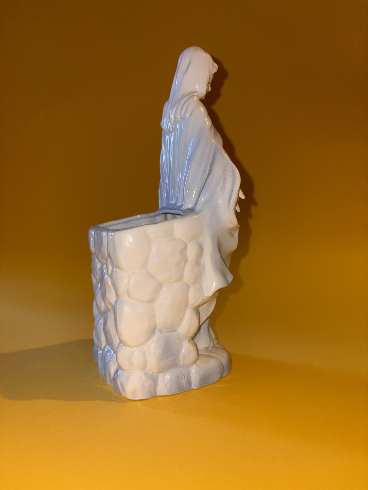 GORGEOUS! Virgin Mary Vase Planter Pretty Detailed Figurine Catholic MCM Ceramic