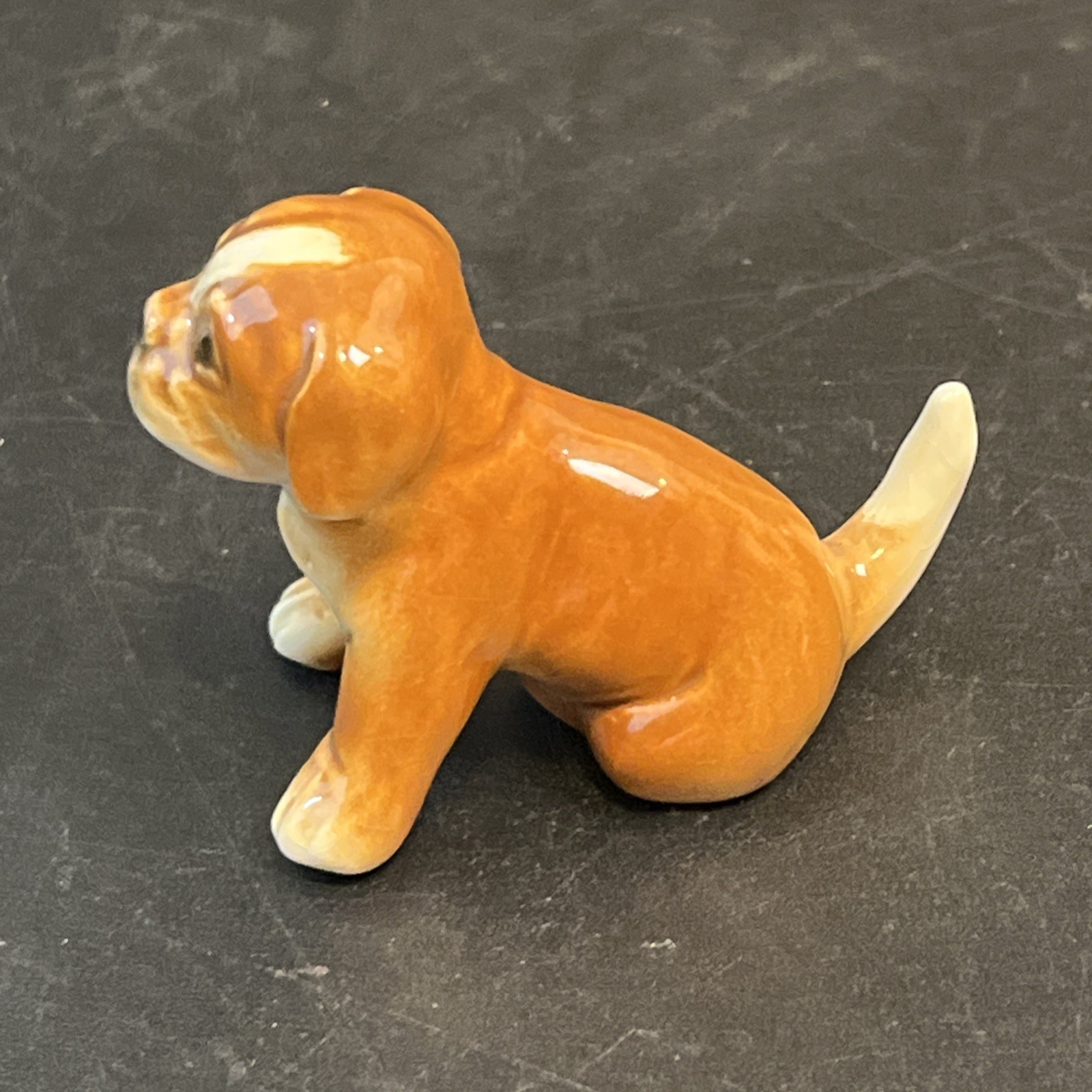 Vtg Goebel Germany Sitting Boxer Bulldog Puppy Dog Porcelain Figurine Figure 2″
