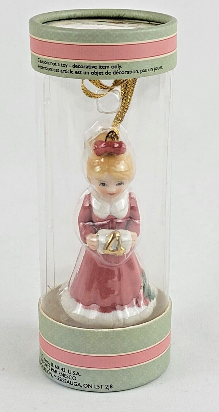 Enesco Growing Up Girls Ornament 2 7/8″ Age 4 Blonde Holiday 2017 NEW OLD STOCK
