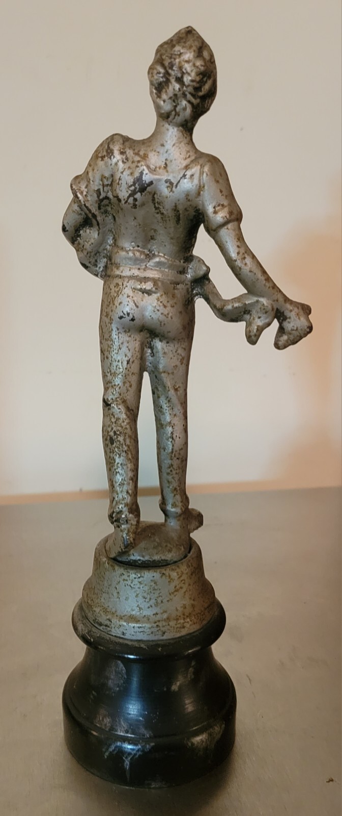 Antique Cast Bronze Spelter Man Figurine Statue