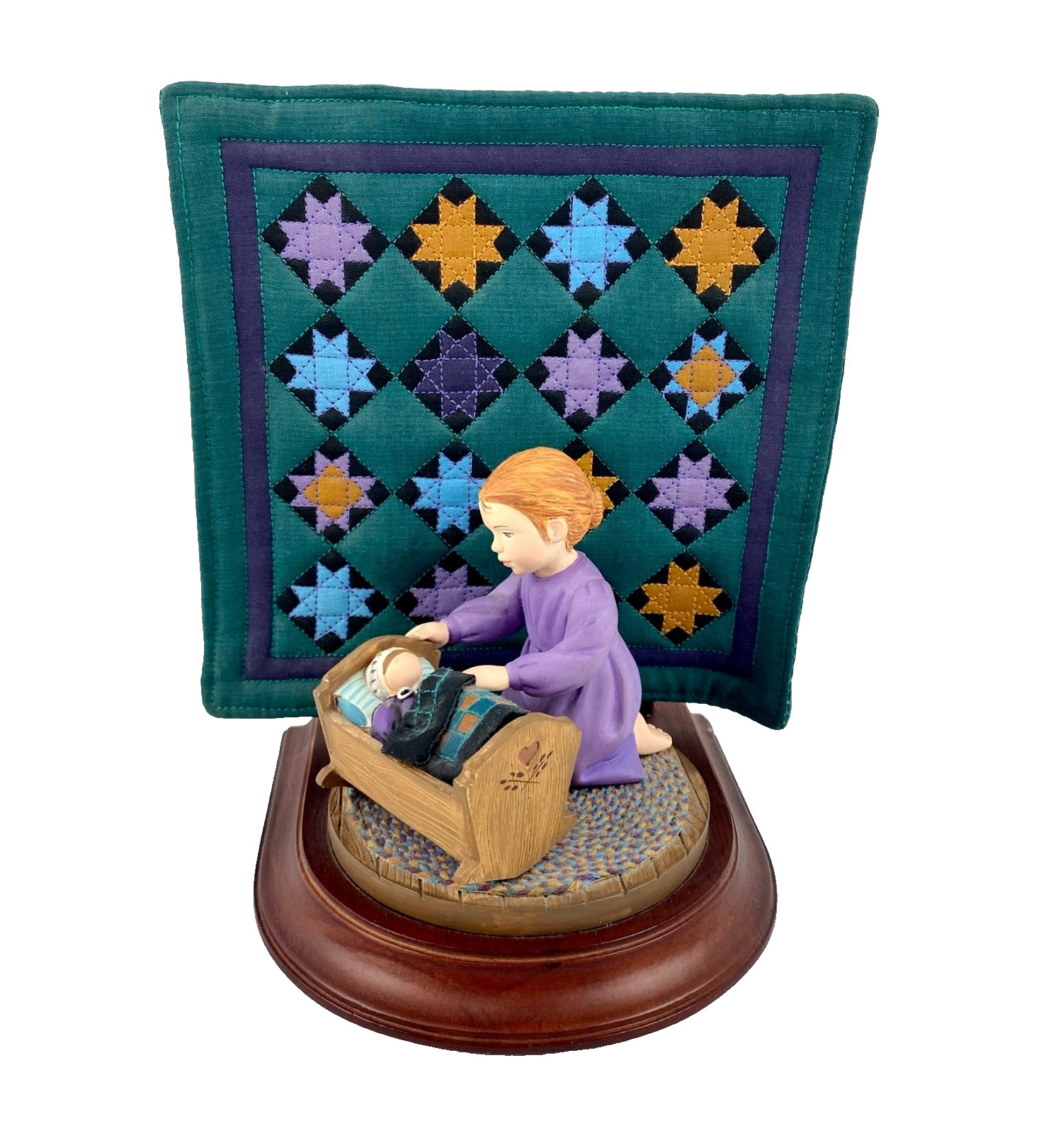 1993 Amish Heritage Collection Caroline #30014 Collectible Quilt Figurines Vtg.