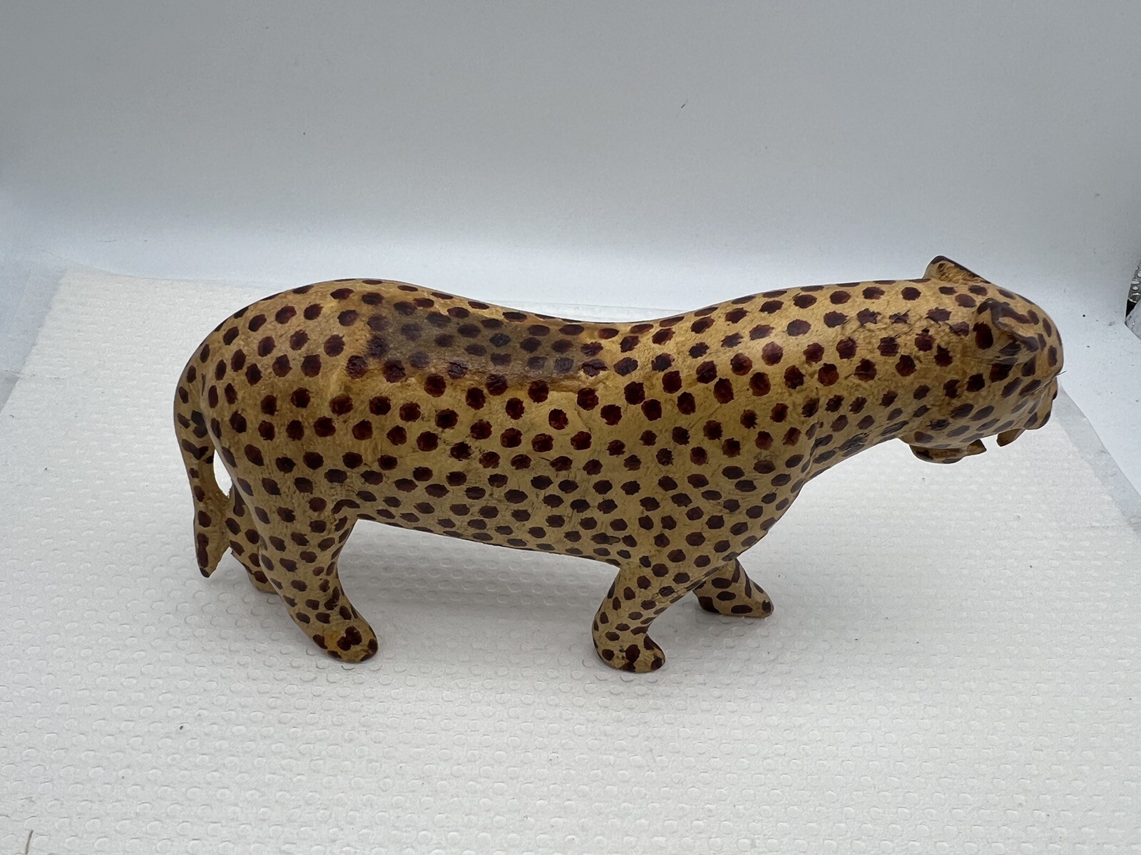 Vintage Handcrafted Cheetah Figure