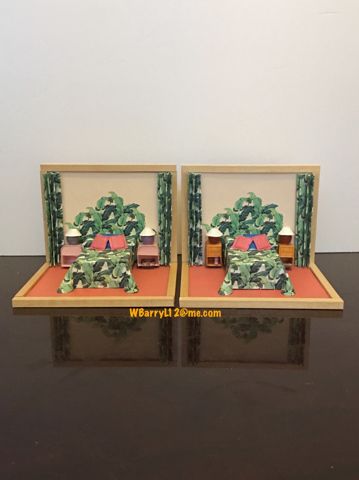 Golden Girls Inspired Hand-Crafted “Blanche’s Boudoir” Miniature Bedroom Set