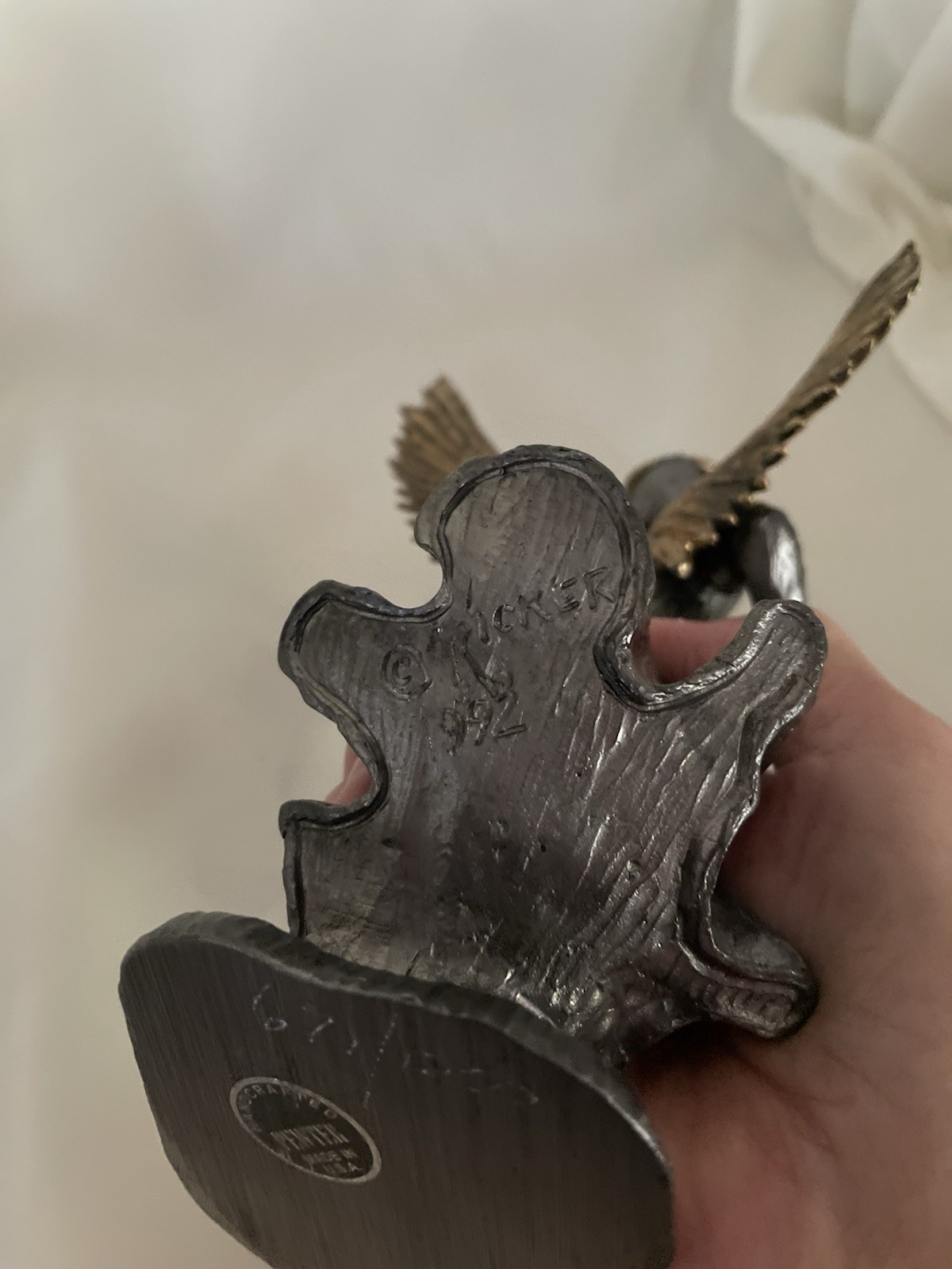 Michael Ricker 1992 Avenging Angel Pewter Sculpture 671/1250