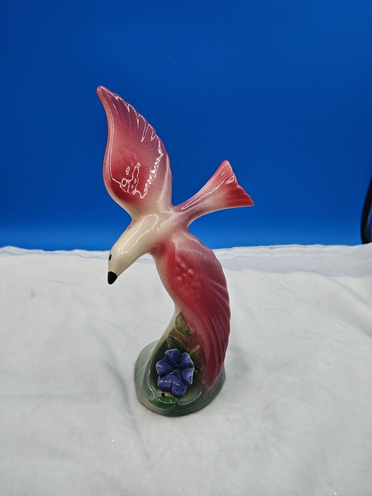 Vintage Ceramic Flying Bird Figurine by Morton Pottery Circa 1940’s