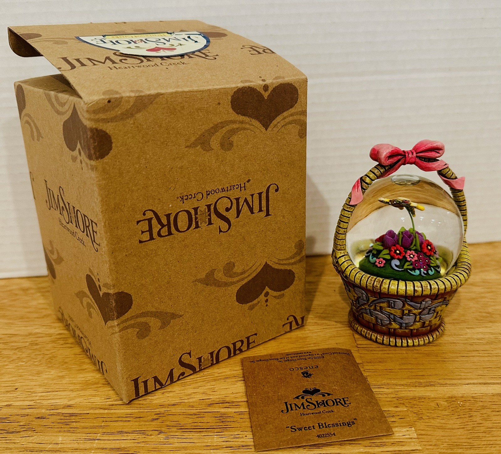 Enesco Jim Shore SWEET BLESSINGS Flower Basket Waterfall 4022554 Excellent HTF