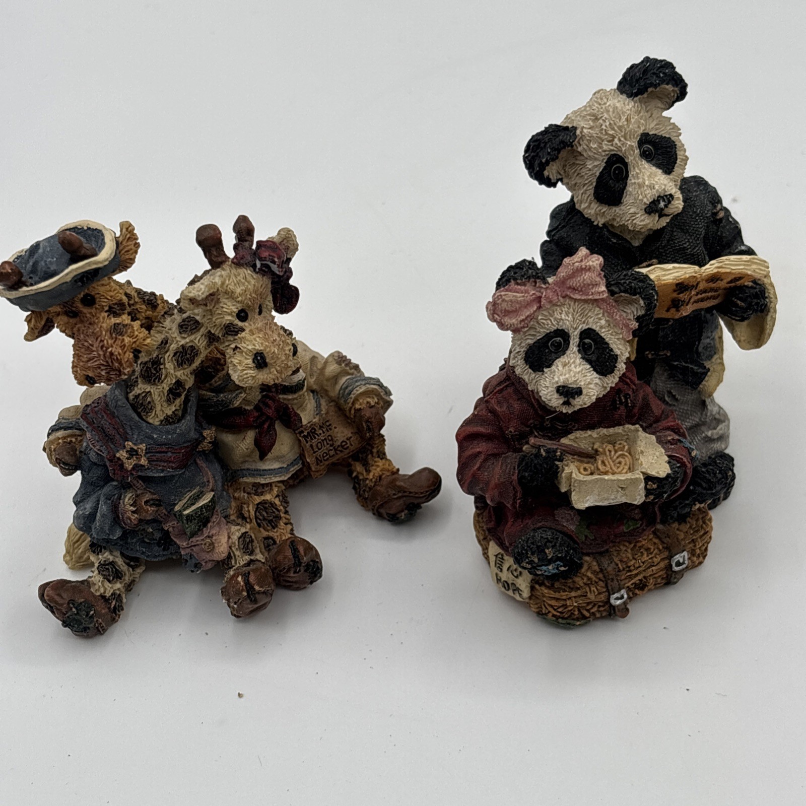 Boyds Bears Figurines Lot of 17 Resin Teddy Bear Frog Camel Etc Mixed Set READ