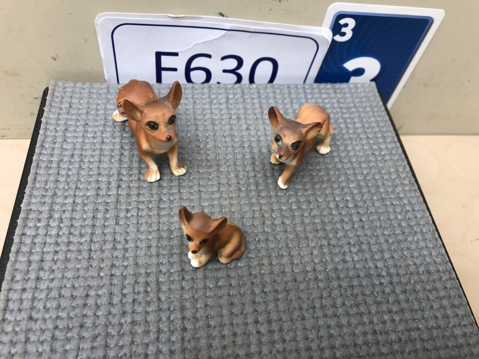 Vintage Bone China Miniature Dog Figurine Family Lot of 3