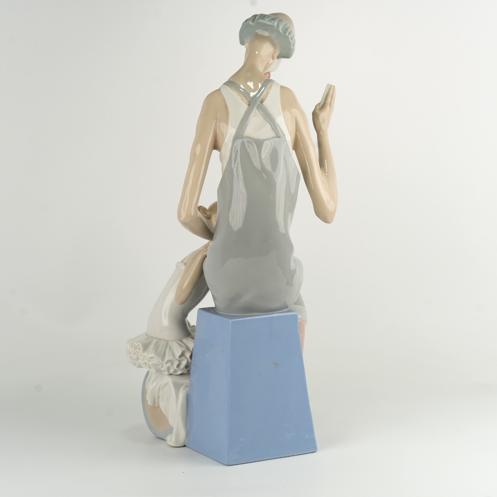 Retired Lladro #4605 “Magic” Clown with Cards & Ballerina 16″ tall RARE