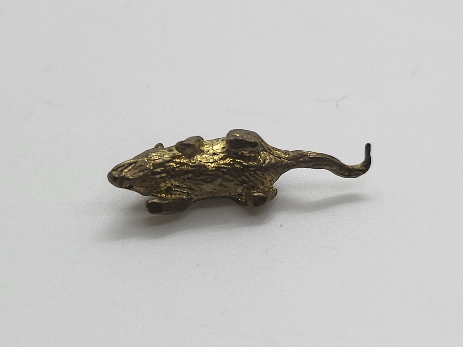 Figurine Purse Mouse Money Mouse Miniature Metal Souvenir Talisman Bronze Brass
