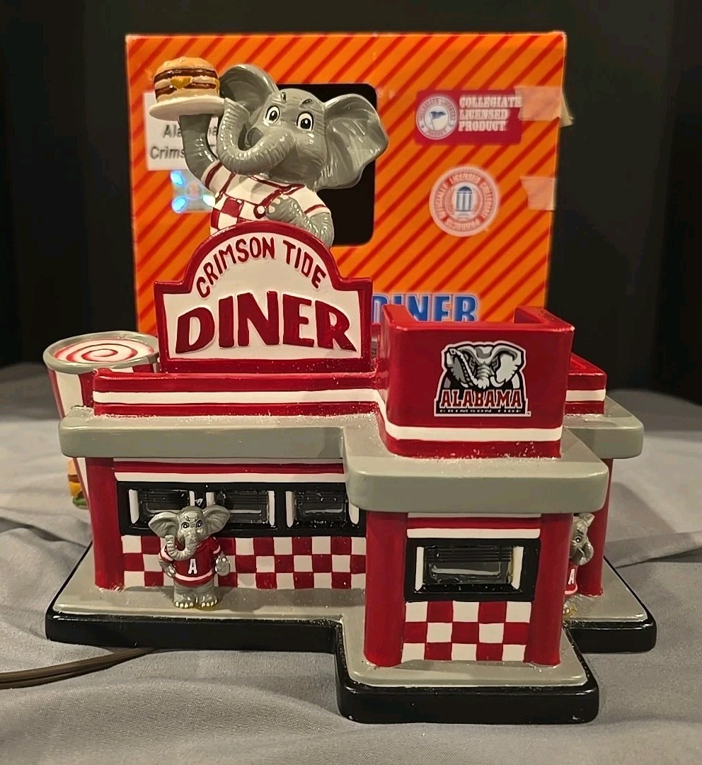 College Slavic Treasures Alabama Crimson Tide Mascot Diner Porcelain 2004