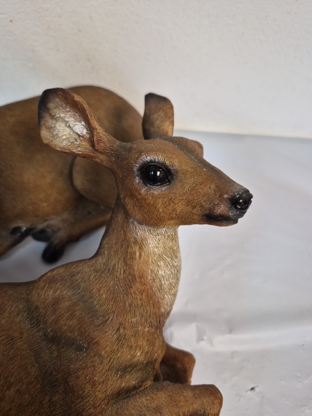 Vintage Homco 1985 Deer Fawn Family 3 Figurines- Buck & Doe Unmarked