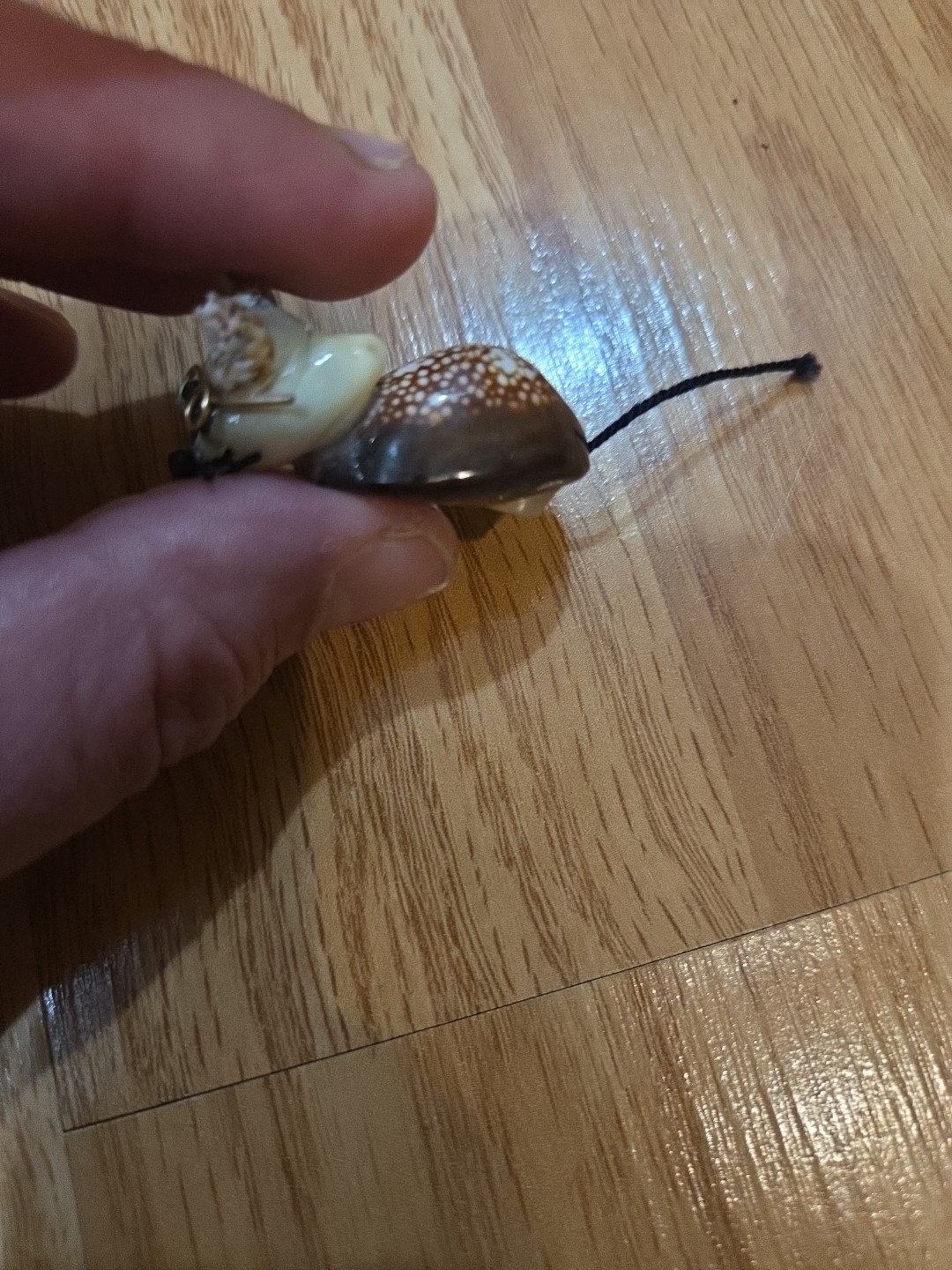 Vintage Tiny Seashell Mouse Figurine with Glasses 2 Inches Long