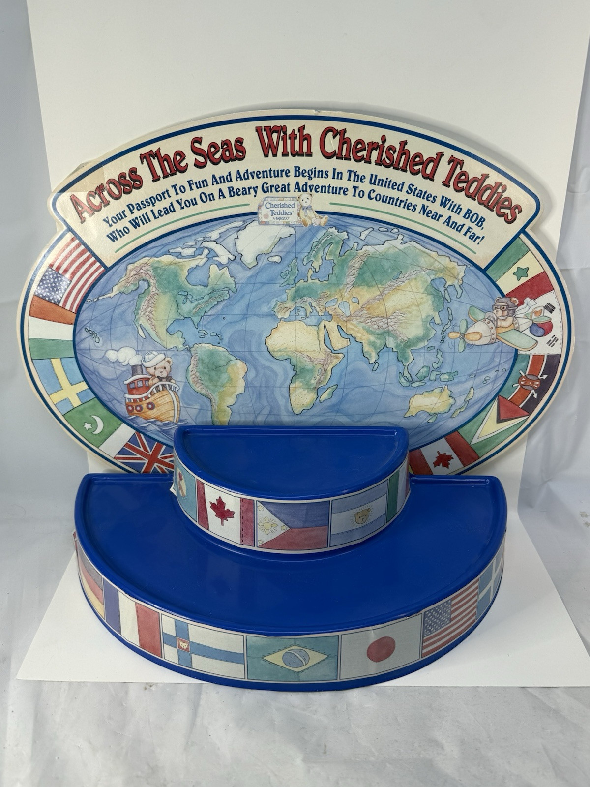 HTF DISPLAY! Across the Seas With Cherished Teddies CRT234 Enesco 1996 Countries