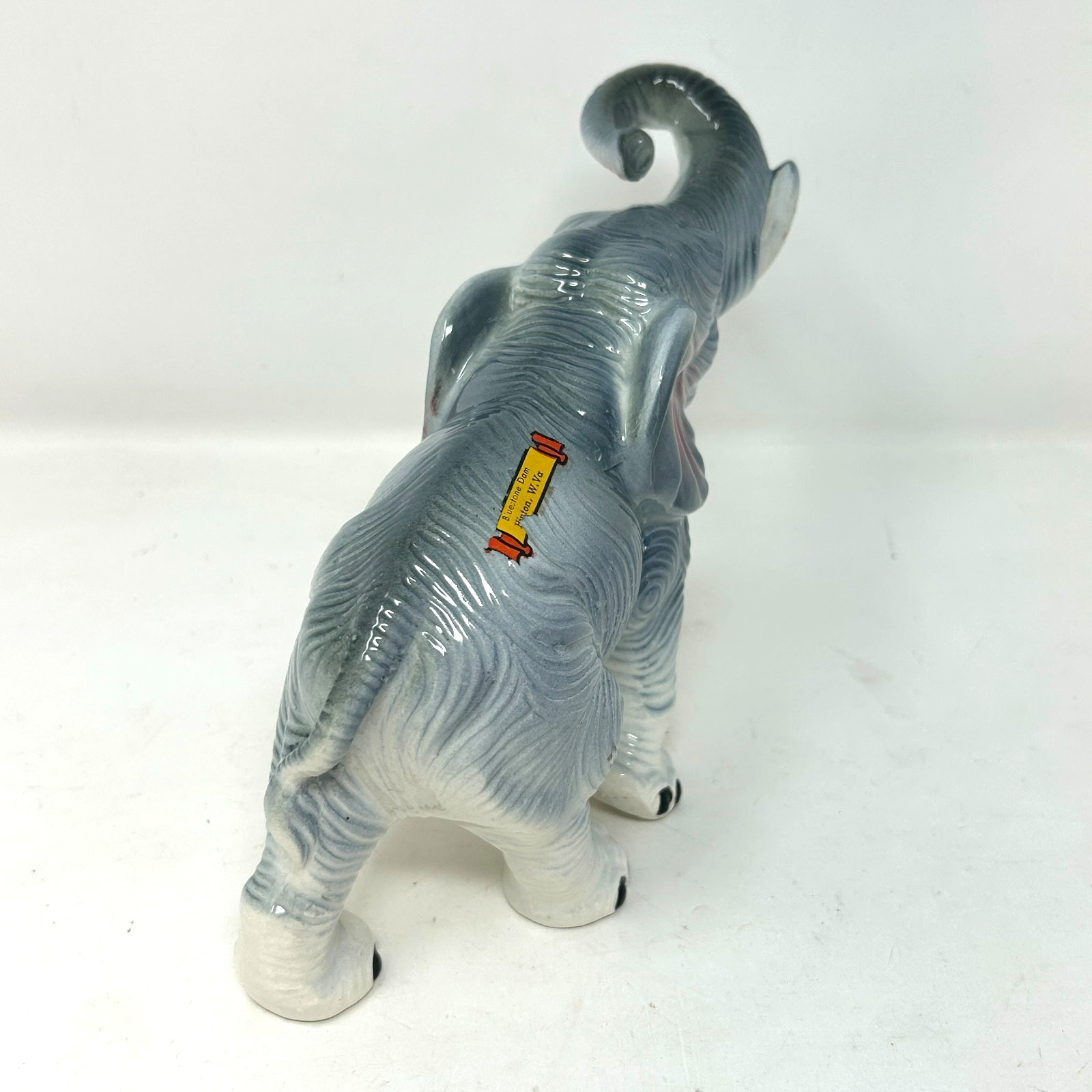 Bluestone Dam Hinton W.Va elephant souvenir west virginia tourist 1960s ceramic