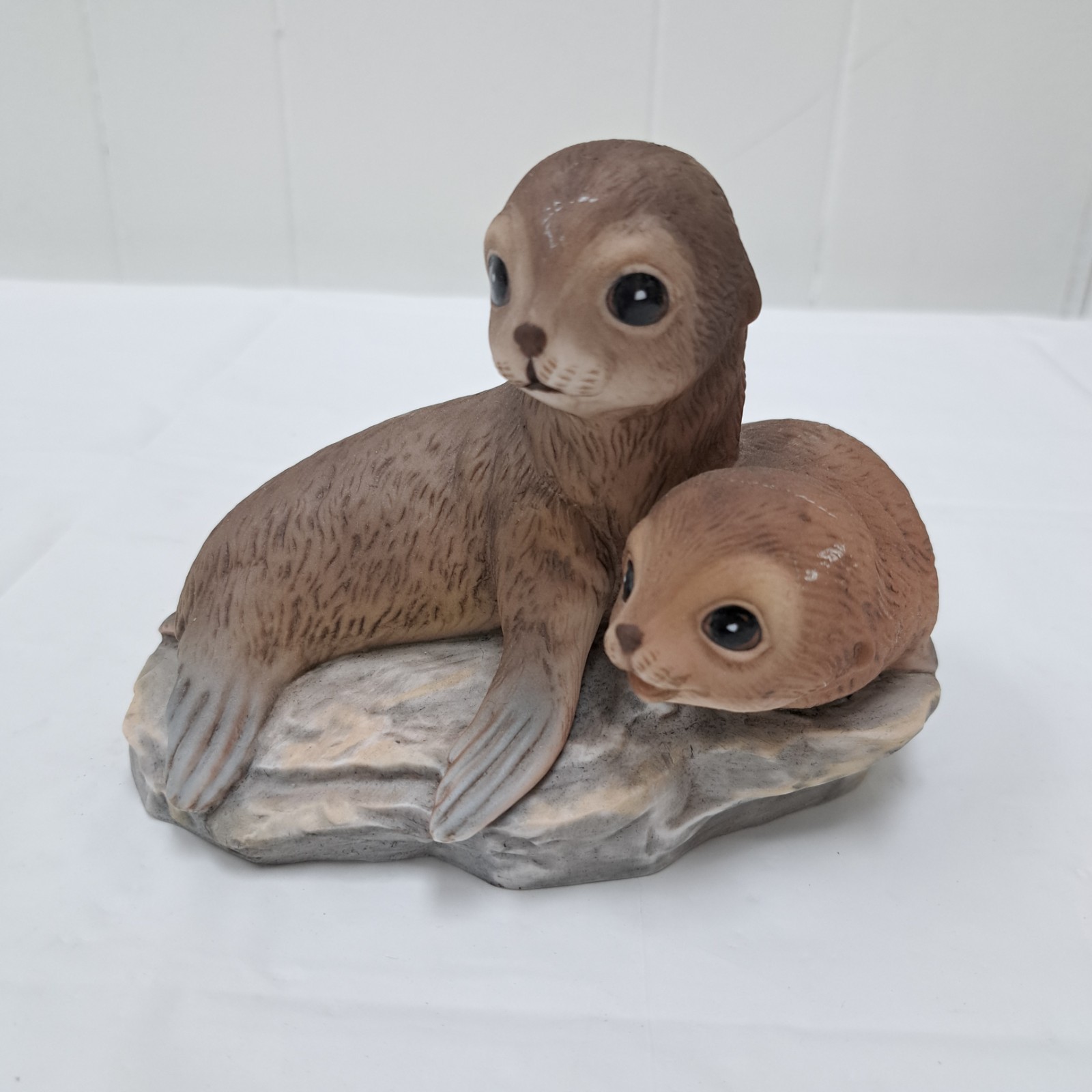 Vintage Masterpiece Porcelain By Homco Set Of Figures Seals Squirell Deer Bunny