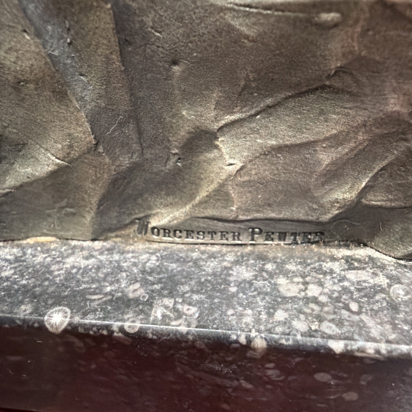 Philip Kraczkowski Worcester Pewter Made In US Apache in Pursuit Sculpture 1971