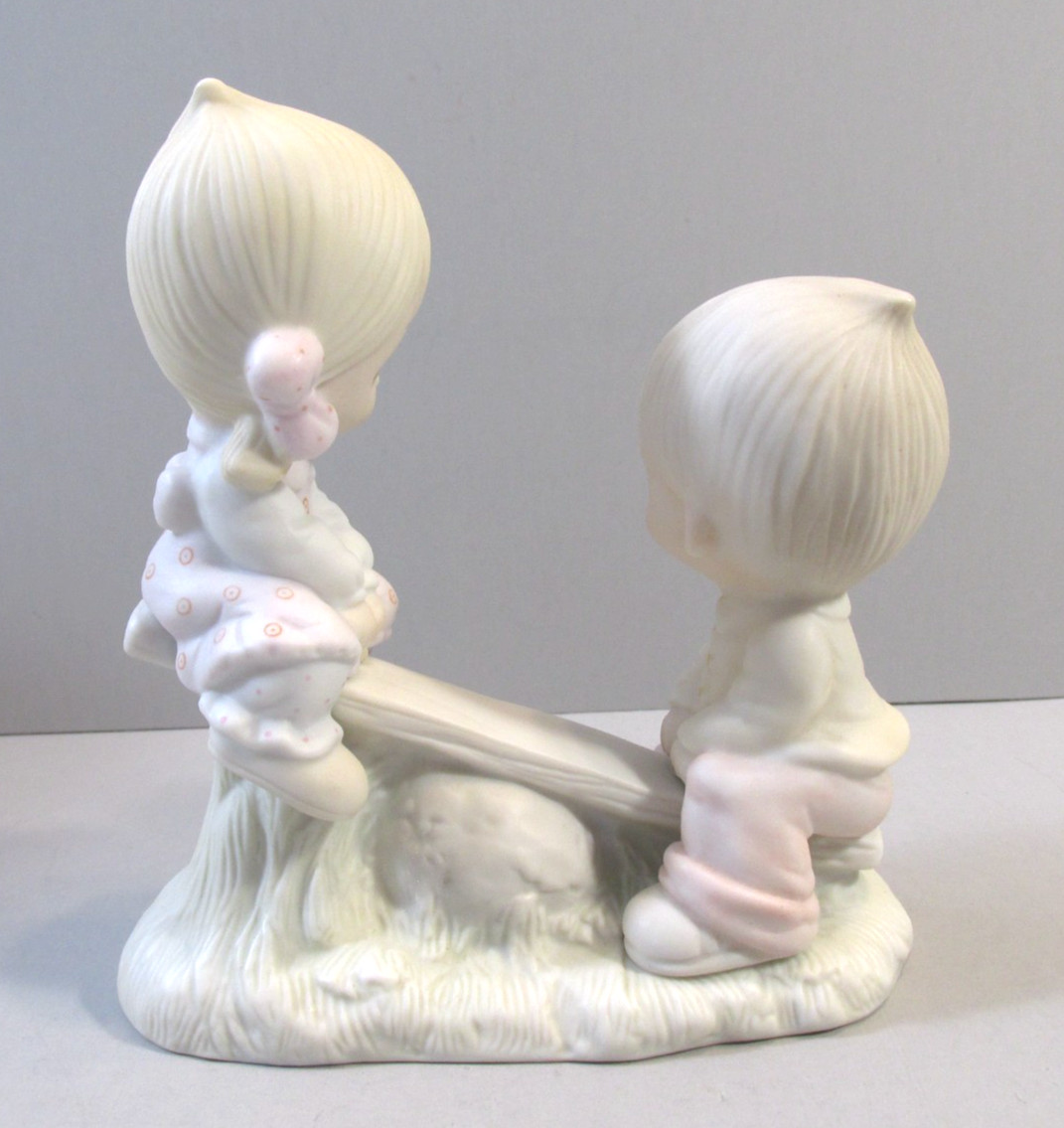1977 Precious Moments “Love Lifted Me” Children on SeeSaw Figurine – E-1375/A