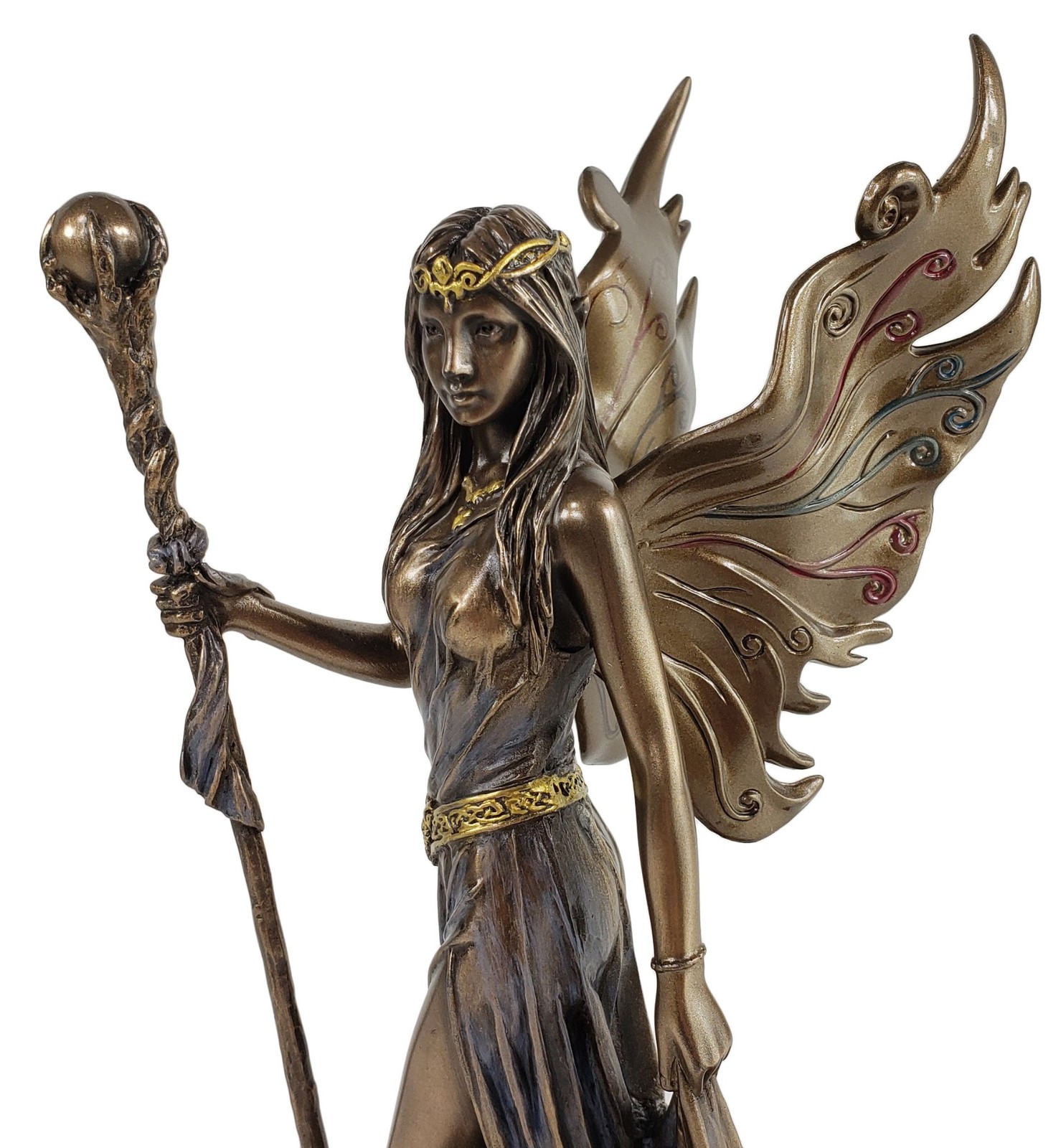8.75″ Aine Celtic Fairy Goddess of Love Summer Walking Water Bronze Color Statue