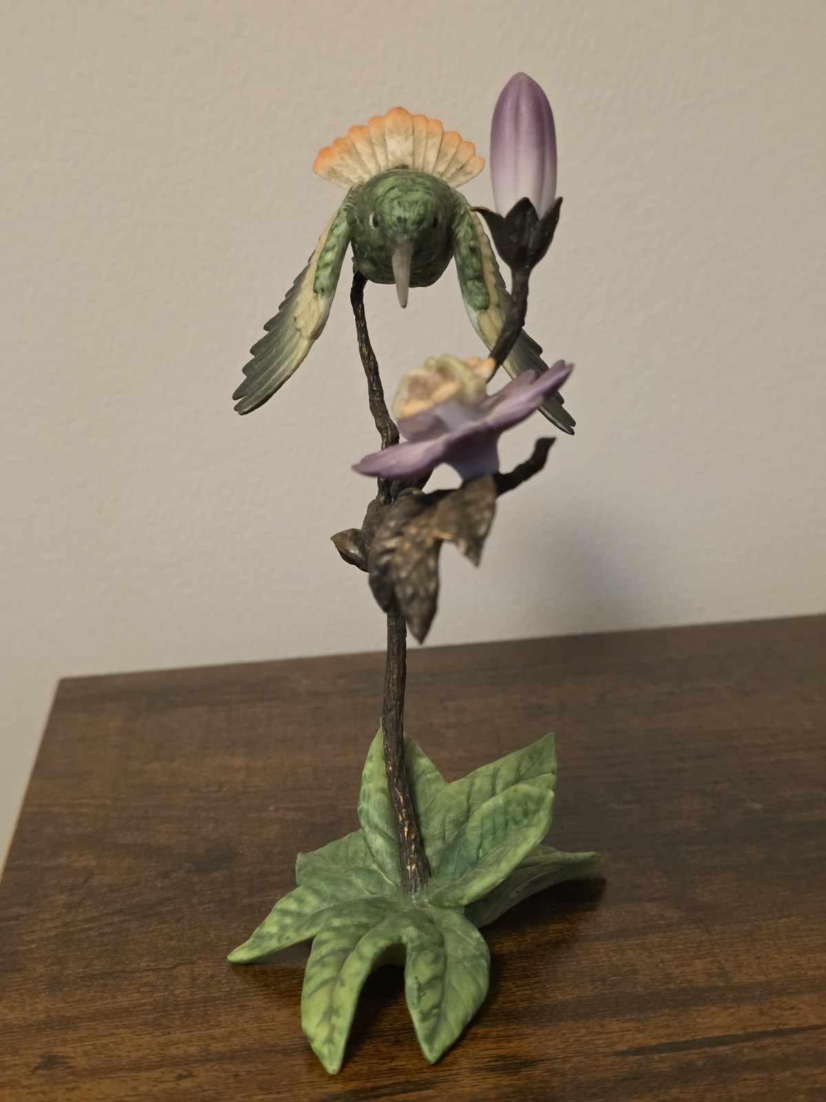FRANKLIN MINT Porcelain HUMMINGBIRD & FLOWER Series. Bird #3. FM 1988