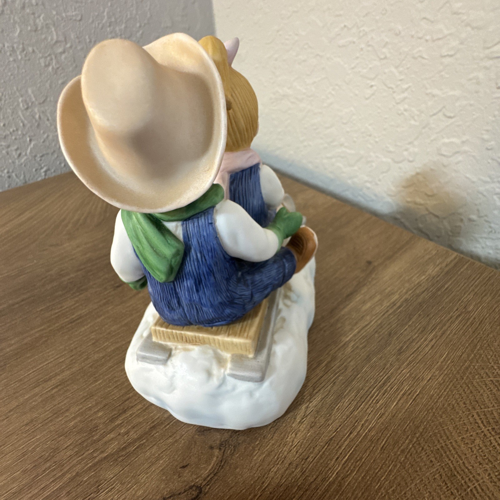 HOMCO Vintage 1985 Farmer Kids Porcelain Figurines DENIM DAYS Lot of 7 Set