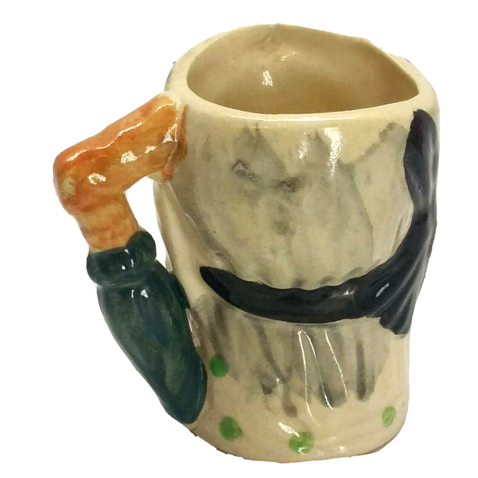 Vintage Small Toby Jug The Old Umbrella Woman Mini Jug 3.25″ Tall Made in Japan