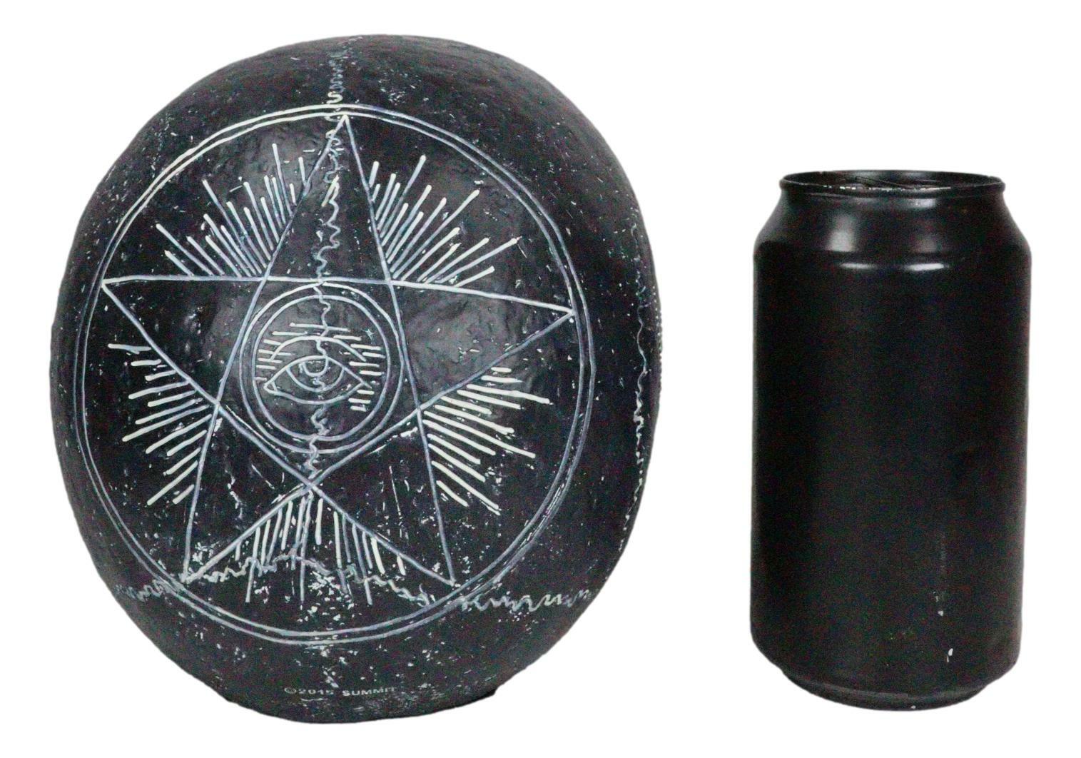 Ebros Black Astrology Paranormal Ouija Spirit Skull Statue 8.5″L Supernatural