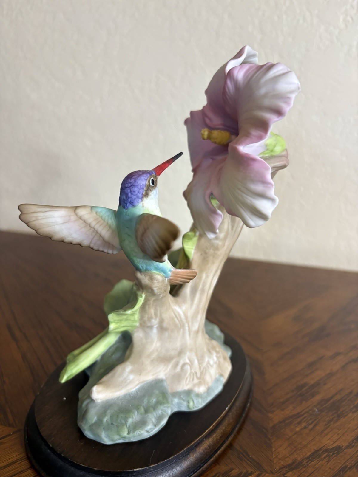 Homco Masterpiece Porcelain Hummingbird Figurine “Glory of Nature” 1991 Signed