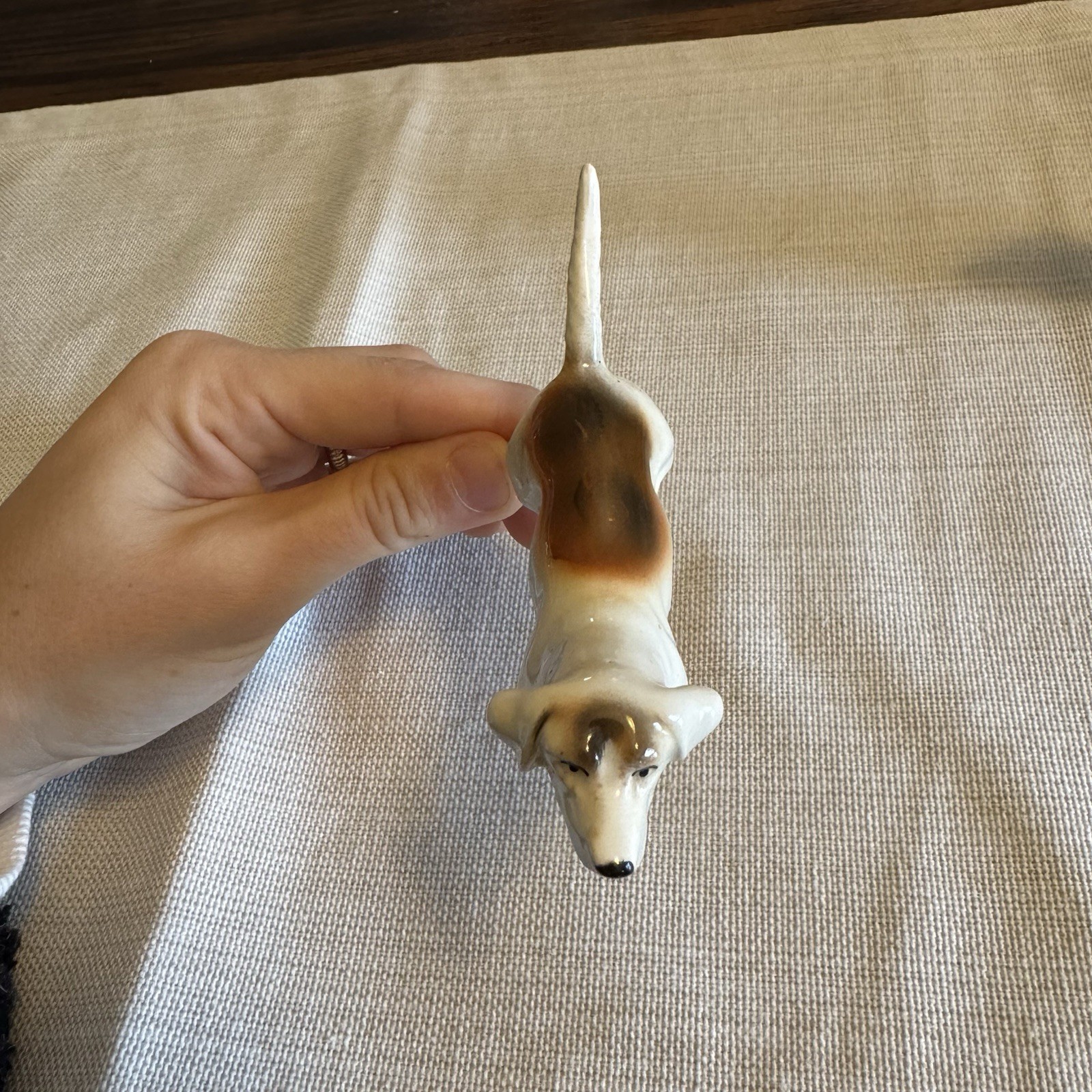 Vintage Beswick England Beagle / Foxhound Porcelain Dog Figurines Set of 3