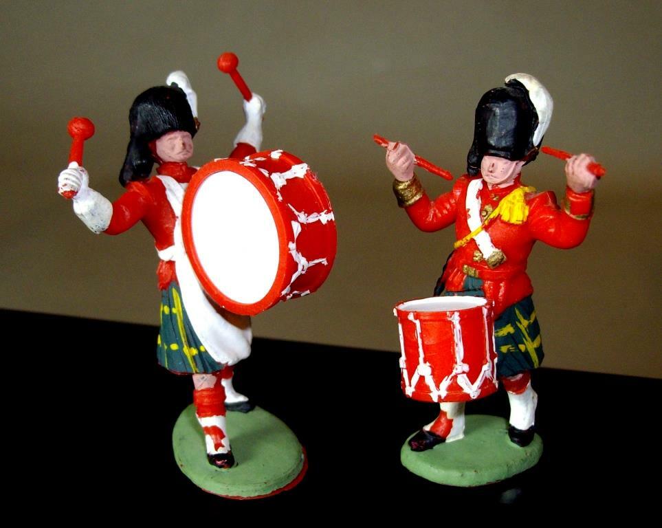 Vtg. Toy Soldiers Band, 10 pcs. (mostly Britains) Made in England in 1960’s
